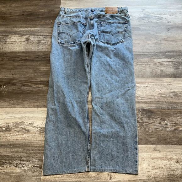 Vintage Levis Red Tab 505 Blue‎ Mens 36x27 Regular Straight Leg Denim Jeans 90s - Picture 1 of 12